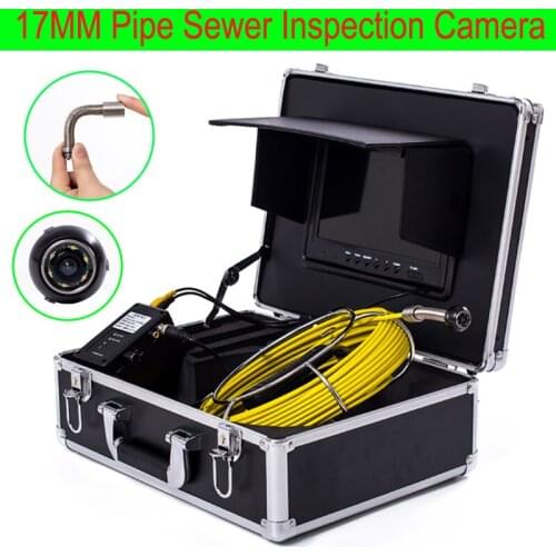 7inch LCD Monitor Pipeline Sewer Inspection Camera Endoscope Borescope Industrial Drain Sewer Pipe Video Camera with 8Gb Card