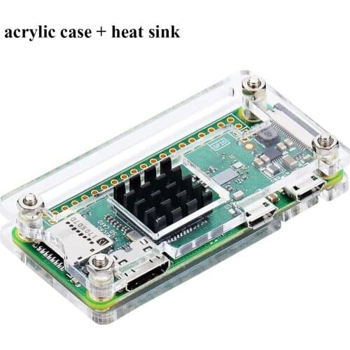 Raspberry Pi Zero Acrylic Case Shell Black Blue Transparent Box Enxclosure With Aluminum Heat Sink For Raspberry Pi Zero W WH