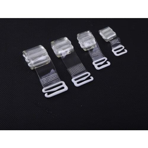 TPU Bra Straps Adjustable Invisible Transparent Clear Bra Shoulder Strap Detachable Metal Hook 2pcs
