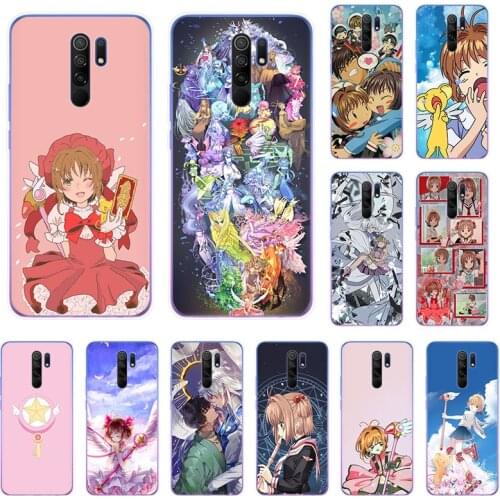 Cardcaptor Sakura Anime Clear Soft TPU Phone Case For Xiaomi Redmi Note 10 9 Pro Max 9T 9s 8 7 9A 9C 8T 7a 6 6A S2 K20 Cover