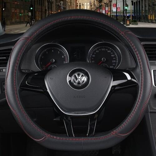 Car Steering Wheel Cover D Shape For VW GOLF 7 2015 POLO JATTA Passat Tiguan For Nissan Qashqai J11 X-trail T32 2015- 2017 2018