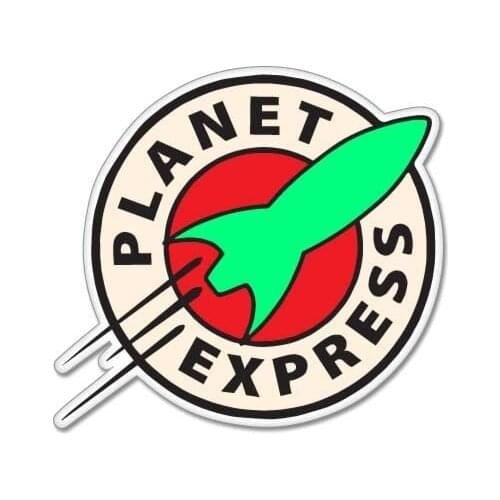 Dawasaru Planet Express Colorful Car Sticker Personalized Decal Laptop Motorcycle Auto Accessories Decoration PVC,12cm*12cm