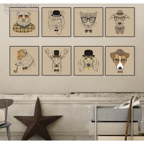 Hot diy diamond painting cross stitch beauty Dog animals cat handmade beaded embroidery arts crafts sewing needlework mosaic kit