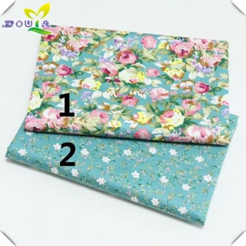 Rose garden peony flowers small floral print cloth cotton bedding fabric cotton handmade DIY