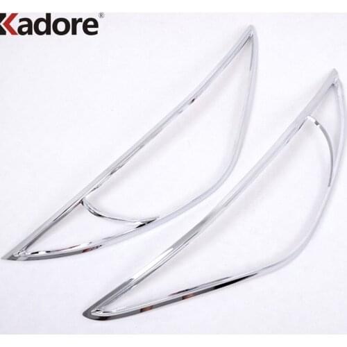 For Hyundai Sonata i45 2011 2012 2013 2014 ABS Chrome Front Light Lamp Cover Trim Headlight Hoods Protector Car Styling