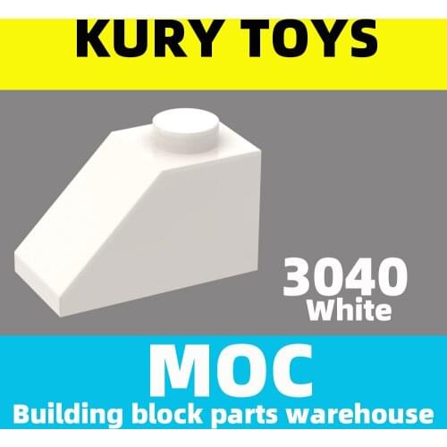 Kury Toys DIY MOC For 3040 100pcs Building block parts For Slope 45 2 x 1 For toy brick