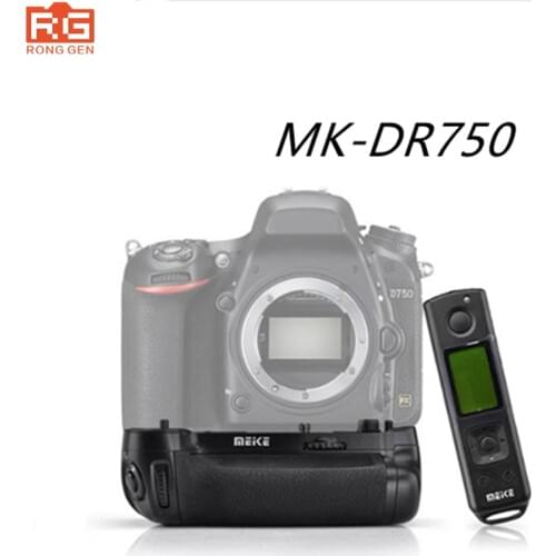 Meike MKDR750 MK-DR750 Built-in 2.4G Wireless Remote Control Vertical Battery Grip Holder for Nikon D750