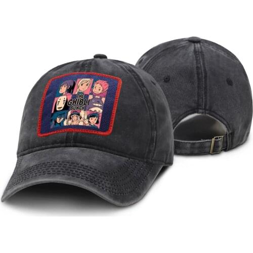 The Ghibli Bunch Janpan Anime Print Mens Baseball Cap Casual Street Baseball Caps Hot Sell Snapback Gorra Soild Color Design Hat