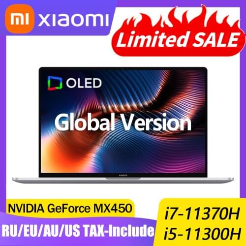 2021 Xiaomi Laptop Pro15 i7-11370H/i5-11300H MX450 OLED 3.5K Super Retina Screen 15.6Inch 16GB+512GB 100% sRGB Office Notebook