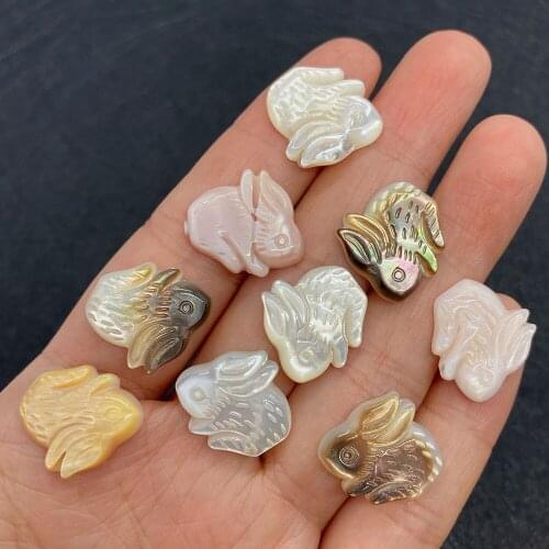 Wholesale Multi-color Rabbit Shape Pendant Natural Shells for Jewelry Making DIY Handmade Accessories Beaded Decoration Fashion