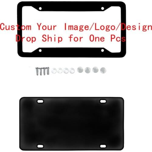 INSTANTARTS Custom Logo/Design/Images/Name/Text Stylish Set of 2 License Plate for Cars Universal License Plate Frames New