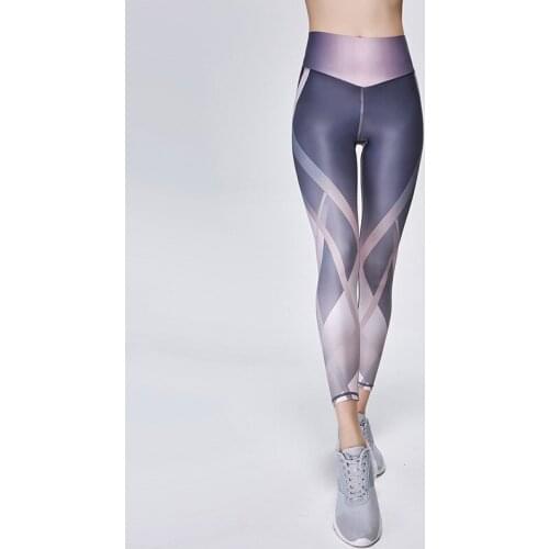 Women Fitness Yoga Pants Slim High Waist Sport Leggings Gym Stretchy Push Up Compression Tights Running Tummy Control
