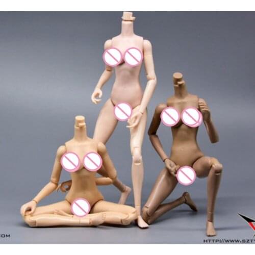 1/6 Scale Female Body Pale/Suntan/Yellow Colors fit for 12 inches Action Figure Accessory