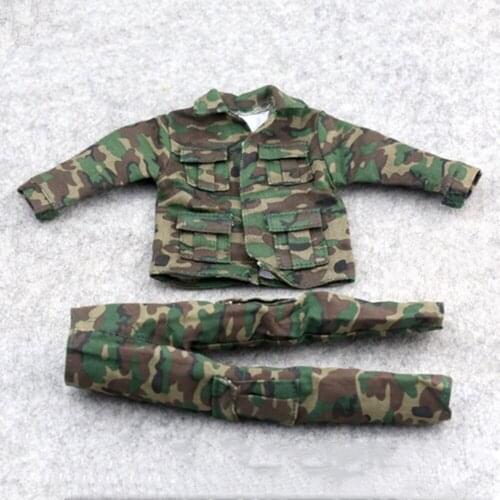 1/6 Scale Jungle Camouflage Combat Uniforms Clothes suit For 12inch Male Action Figure