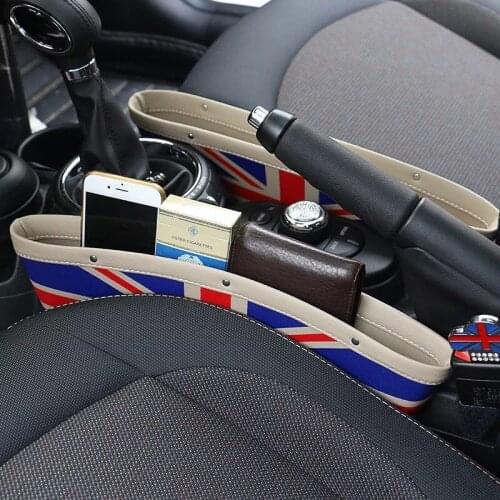 2pcs Car Seat Gap Anti-Leak Storage Bags Pocket for Mini Cooper One JCW Countryman Clubman F55 F56 F60 R56 R60 R61 Accessories