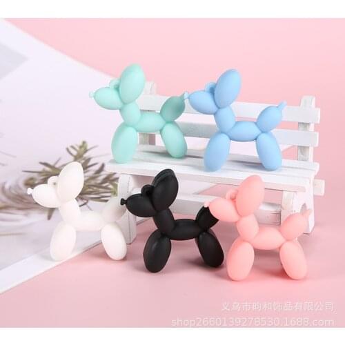 5 pcs New Bubble Dog Accessories Balloon Dog Keychain Accessories DIY Phone Case Material School