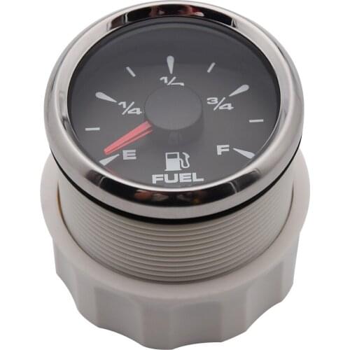 52mm Auto Fuel Level Gauges 0-190ohm Fuel Level Meters 240-33ohm Marine Fuel Gauges with 7 Color Backlight Waterproof Oil Indica
