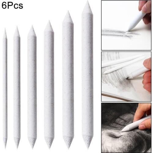 NEW 6pcs Tortillon Durable Art Drawing Tool Stump Sketch Pastel Blending Smudge Tortillon