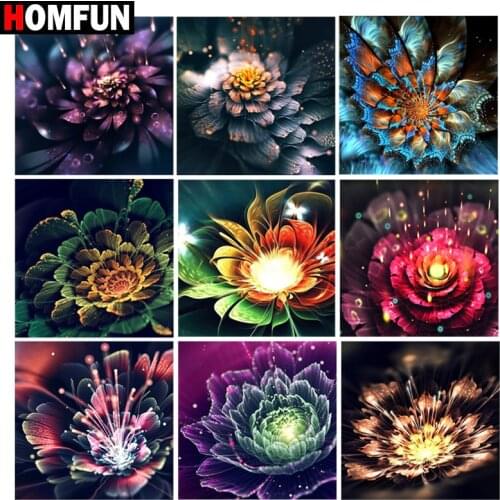 HOMFUN Diamond Embroidery DIY Diamond Painting Cross Stitch Kit "Flower mandala" 5D Needlework Diamond Home Decoration