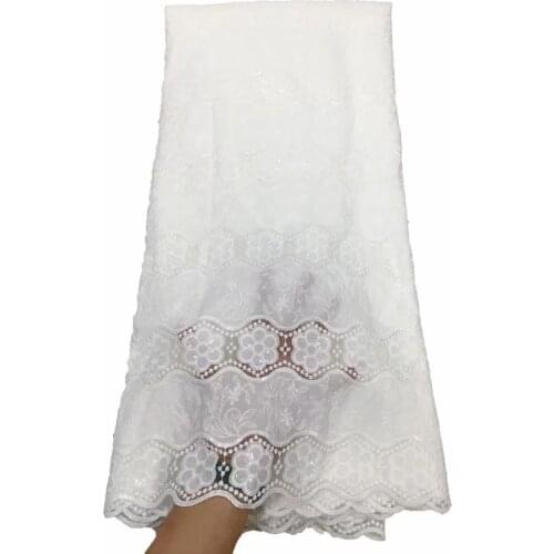 Off White African Lace Fabric 2021 High Quality Sequins Ghana Lace Material For Nigerian Evening Party Sewing VFM4994