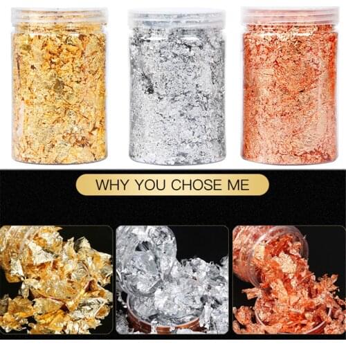 Shiny Gold Leaf Flake Luxury Resin Art Decoration Handicrafts Gilding Decoration Jewelry Making Supplies