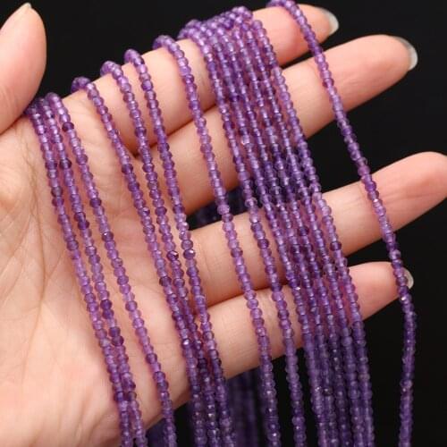 2/3/4mm Natural Stone Amethysts Bead Small Loose Crystal Beads for Jewelry Making Handmade Women Necklace Bracelet Gifts