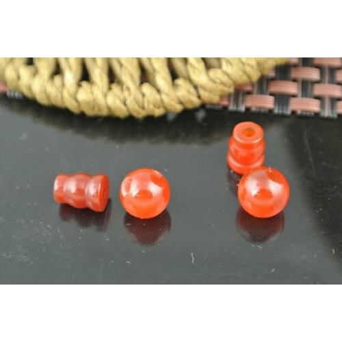 Natural Red Stone 10mm Guru Muzhu Beads For Prayer Bracelets Making Connector Jewelry Findings 10Set/lot