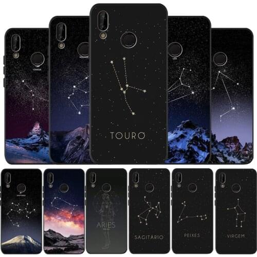 Constellation black Phone Case for huawei P40 P30 P20 P10 Pro P9 Lite nova 4E 6SE Psmart 2 2019 Y6 9 Prime cover