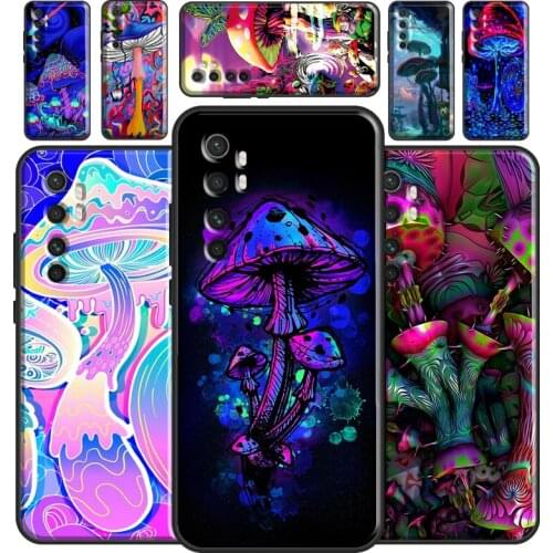 Trippy Mushroom Psychedelic Art Case For Xiaomi Mi 11 Lite Ultra 9 10 9T 10T Pro A3 POCO F3 F1 F2 M3 X3 Pro Bumper Cover