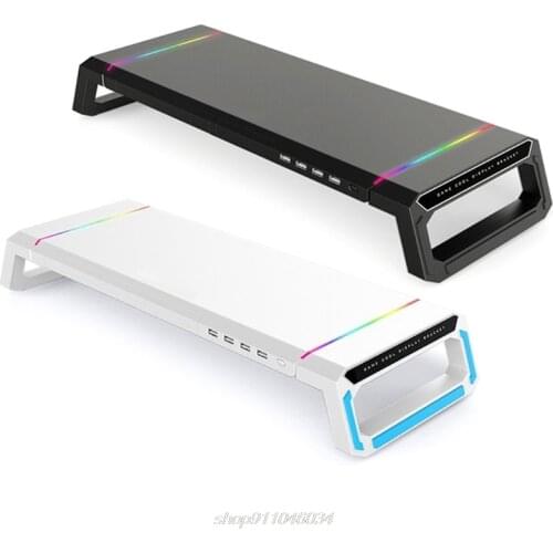 RGB Desktop Monitor Holder 4 USB 2.0 Universal Laptop Stand Base M31 21 Dropship
