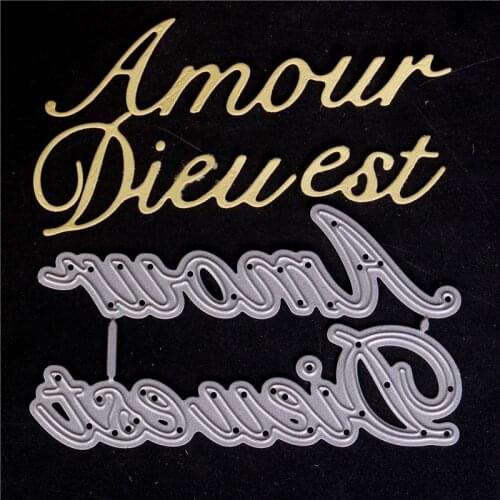 French word Metal Cutting Dies for Diy Scrapbooking Die Cut New Cuts for Paper Card Making Craft Embossing I love you