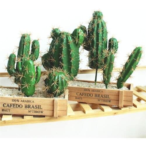 Artificial Succulents Fake Plastic Opuntia Faux Green Desert Plants Large Flower Arrangement Home Garden Decor