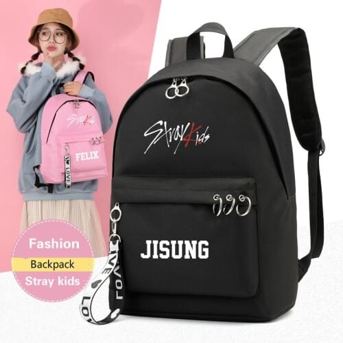 Kpop Stray kids Backpacks large capacity high quality Waterproof polyester stationery bag Breathable wearproof stray kids kpop