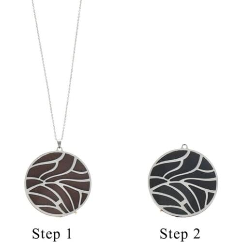 Cremo Round Geometric Necklaces Stainless Steel Interchangeable Leather Jewelry 2021 Bijoux Inoxydable Femme Necklace