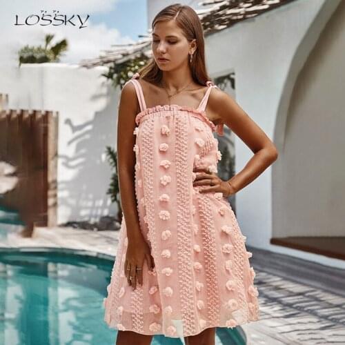 Summer Dress Women Sexy Backless Mesh Loose Strapless Slip Clothes Bow 2020 Casual Black Vacation Dresses Flower Dropshipping