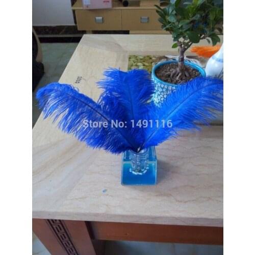 Hot! wholesale 100pcs Navy blue ostrich feather wedding decoration DIY10-12inches / 25-30CM