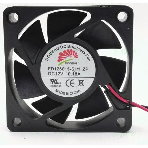 2-wire mute fan 6015 FD126015-SH1 ZP DC12V 0.18A 0.13A