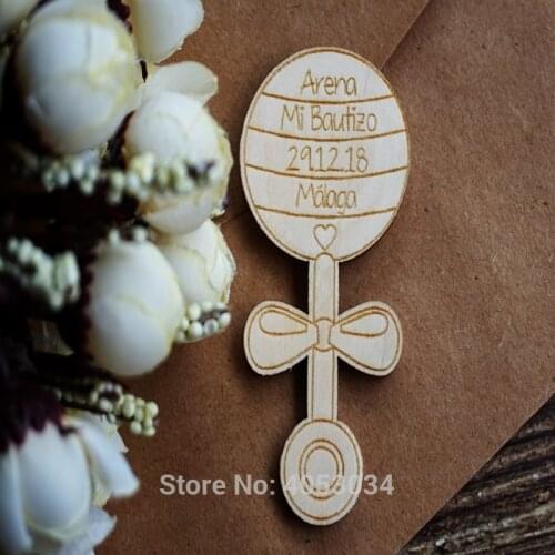Personalized Baby Rattle Baby Announcement Magnets