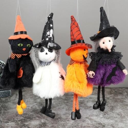 Halloween Party Bar Decorations Pumpkin Ghost Witch Black Cat Pendant Scary Witch Pendant Happy Halloween Party Trick or Treat