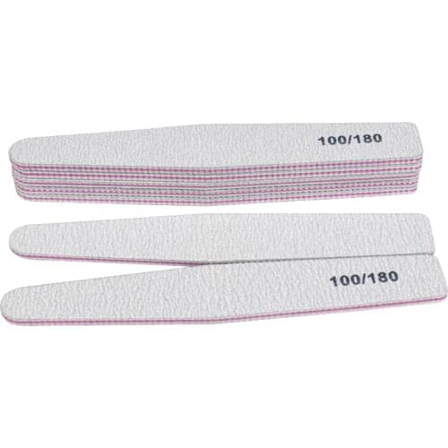 10Pcs Professional Nail File Lime Art Tips Diamond Grey Files Manicure Tools Sanding Polish Thick Buffer lime a ongle 100/180