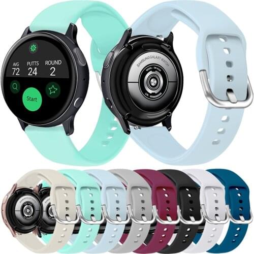 22mm Silicone Straps For Samsung Galaxy Watch 46mm Soft Bracelet Band For Samsung Gear S3 Classic Frontier Wristband Loop