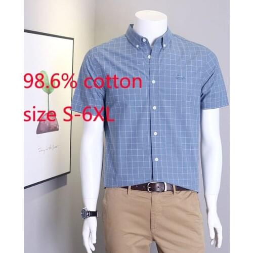 New Arrival Fashion High Quality Spring And Summer Short Sleeve Casual Casual Shirts Plaid Plus Size S M L XL 2XL3XL 4XL 5XL 6XL