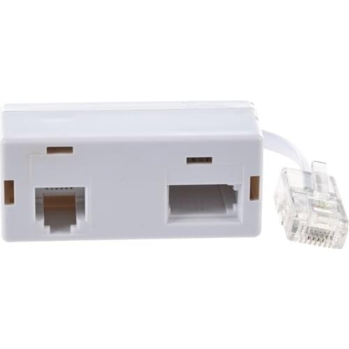Cheapest ! RJ45 Plug to BT RJ11 Secondary Splitter Telephone Adapter for converting RJ45 wall socket to BT RJ11 Socket connector