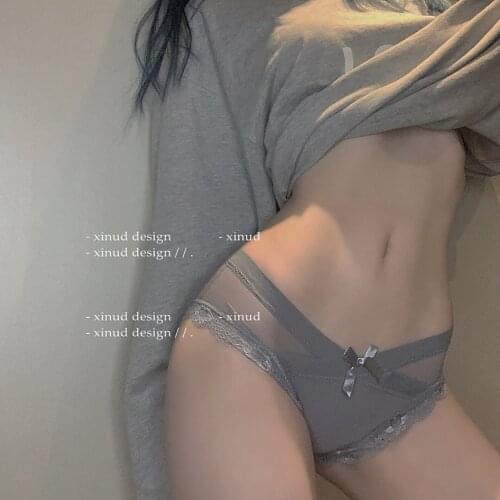 Sexy Crossover lace women panties mesh loli cute soft girl transparent erotic intimates accesorios Low waist temptation briefs
