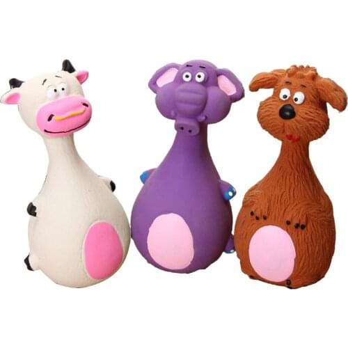 Dog Toys Squeaky Cute Cartoon Toy Bite Resistant Rubber Toy for Dog Puppy Chew Toy Pet Toy Dog Supplies