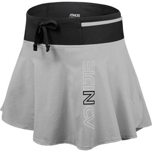 AONIJIE Sports Skirt Women Female Quick Dry Pantskirt With Lining Invisible For Outdoor Trail Running Tennis Badminton Gym