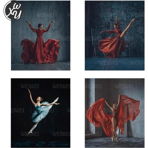 Yoga Diamond Art Kits for Adults Air Ballet Diamond Painting Fantasy Ballerina Diamond Mosaic Full Drill Cross Stitch Kits Decor