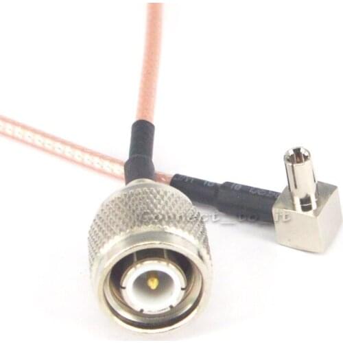 10 Pieces RF Coaxial TNC Male Bulkhead to TS9 Male Right Angle Connector USB Modem Adapter Extension Cable 15CM