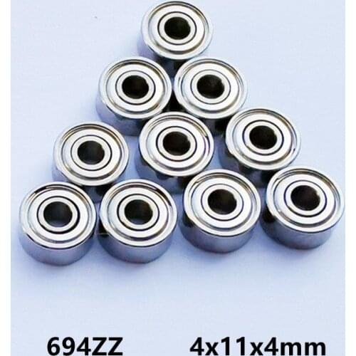 100/500pcs 694ZZ deep groove ball bearing 4x11x4 mm miniature ball bearing 4*11*4 mm 694-2Z 694Z 694 R-1140ZZ