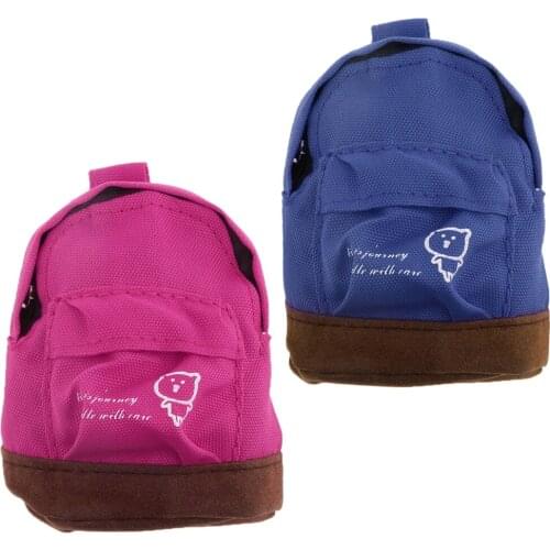 2-Assorted 1:6 Scale Fuchsia and Blue Backpack Shoulder Bag Dollhouse Miniature Accessory